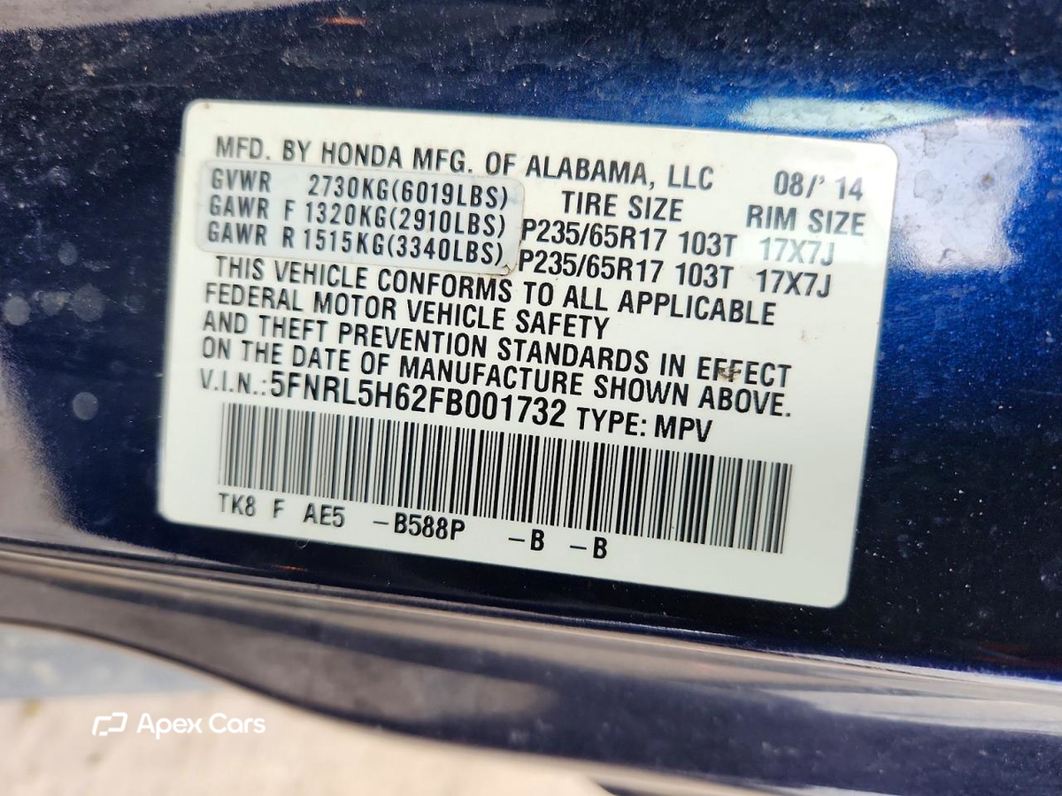 Honda Odyssey 2015