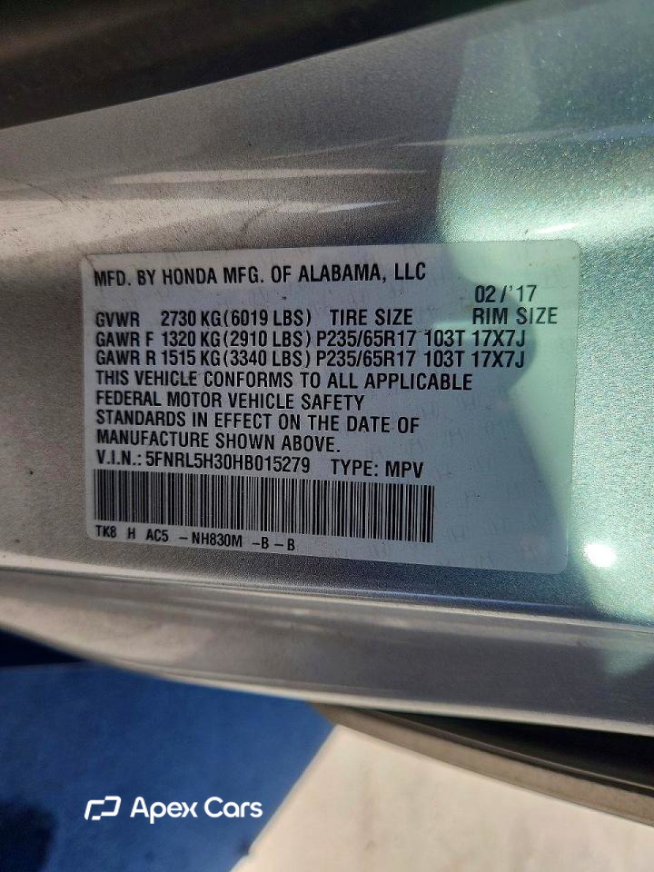 Honda Odyssey 2017
