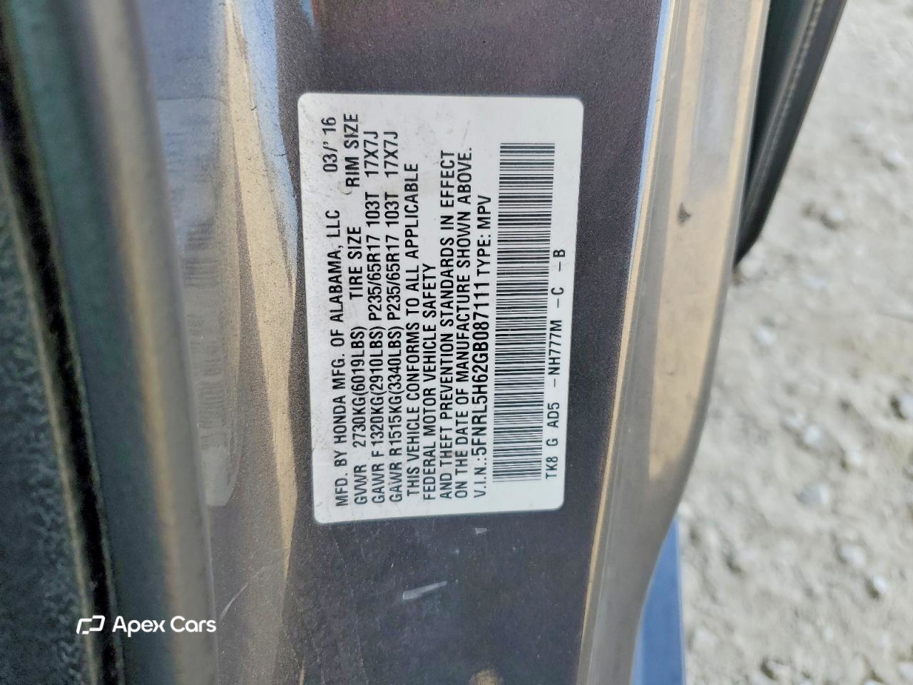 Honda Odyssey 2016