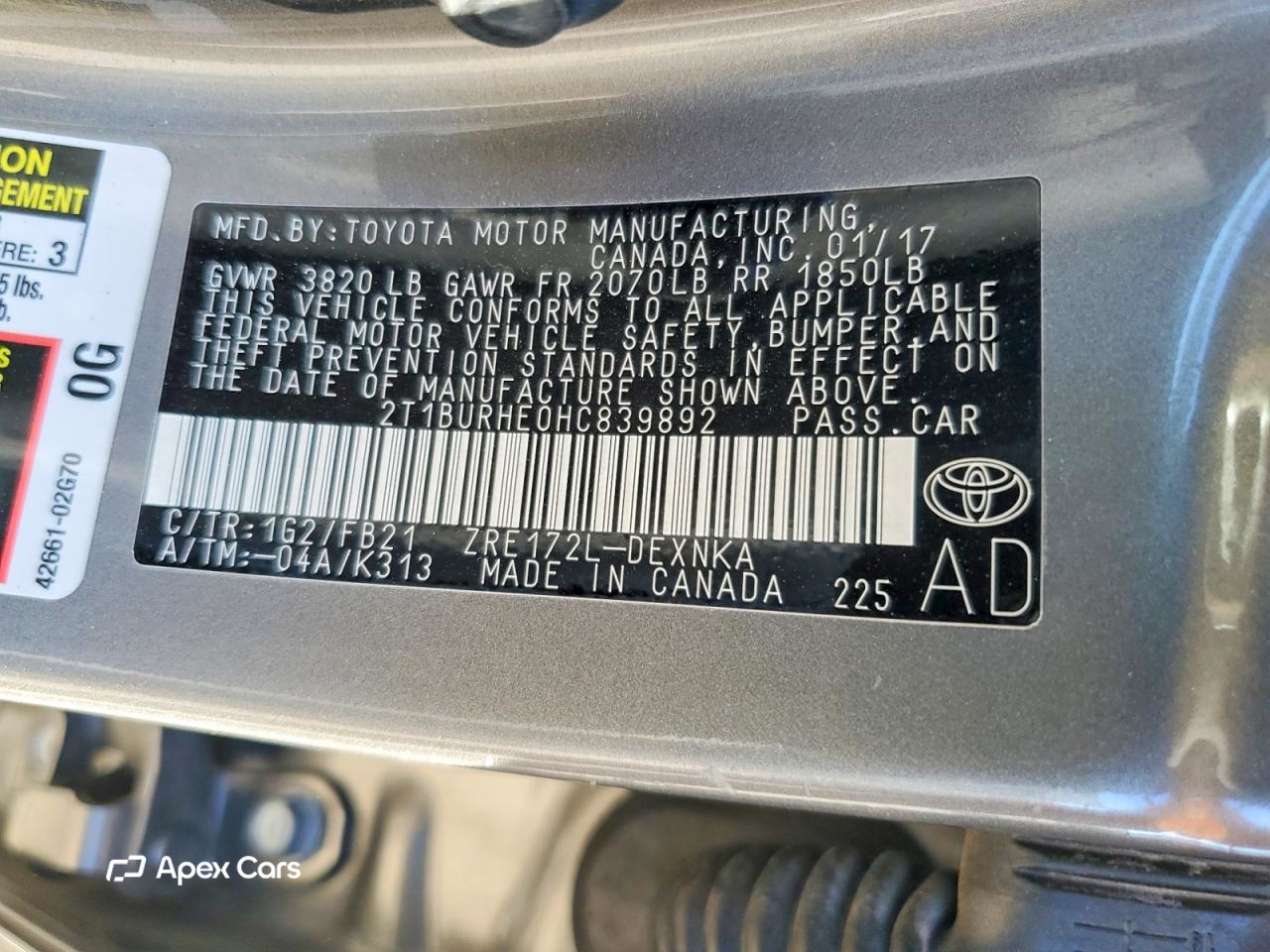Toyota Corolla 2017