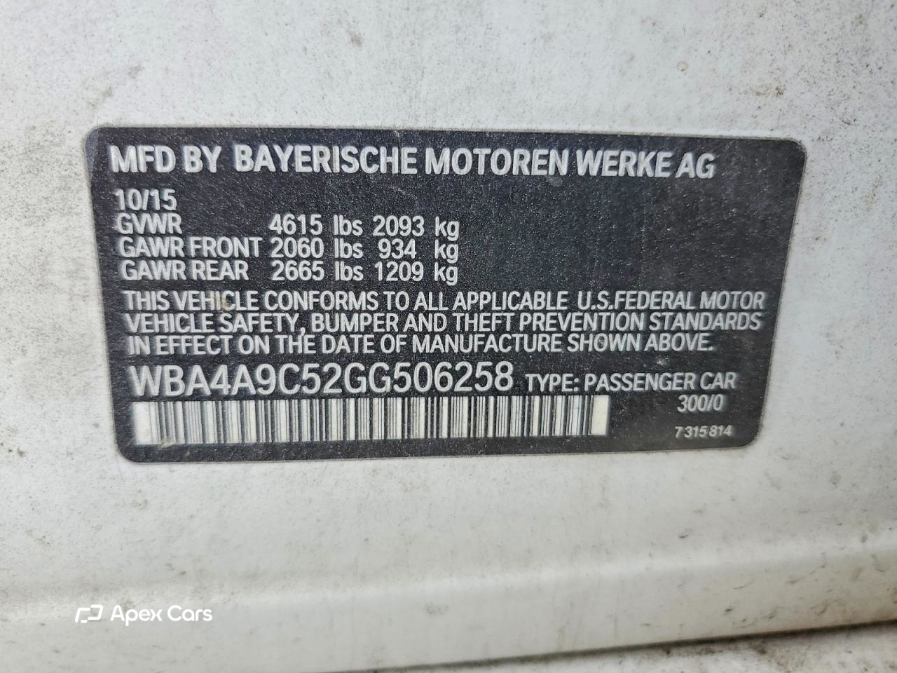 BMW Series 4 2016