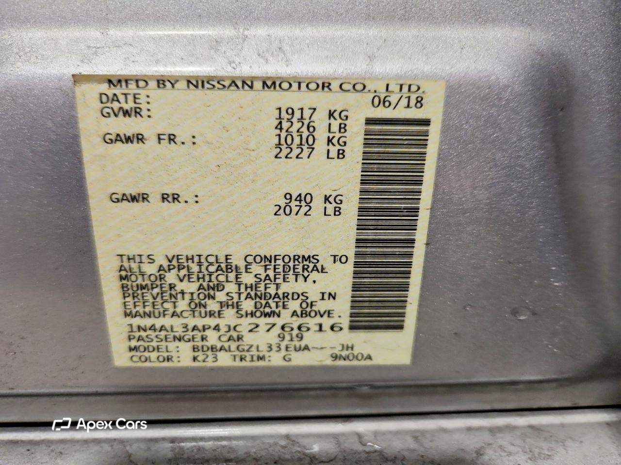 Nissan Altima 2018