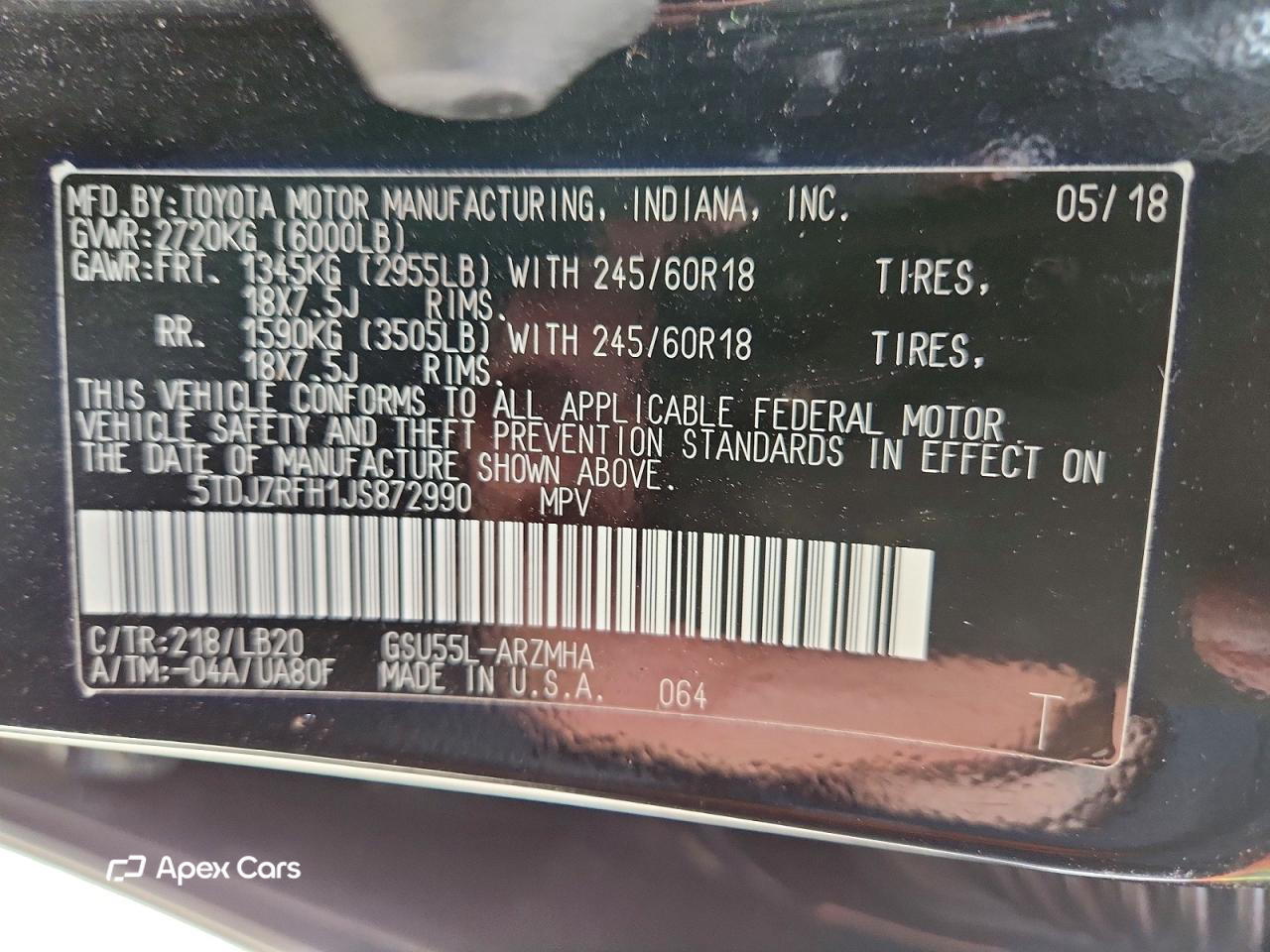 Toyota Highlander 2018