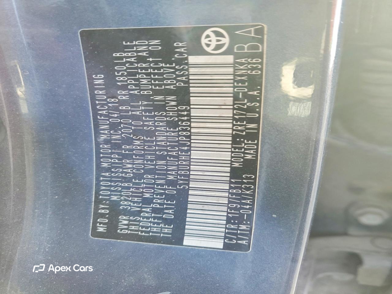 Toyota Corolla 2018