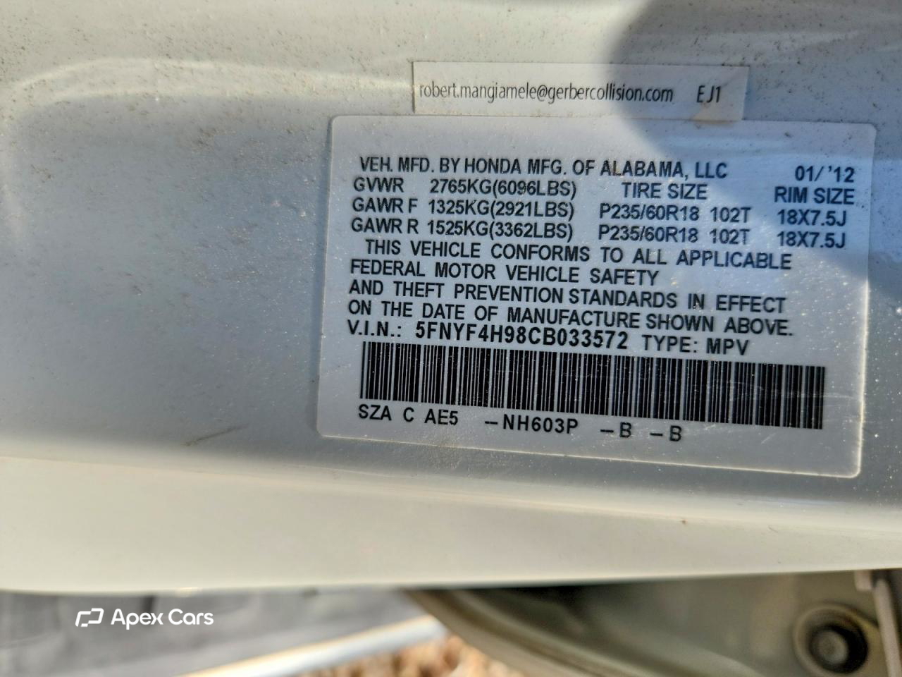 Honda Pilot 2012