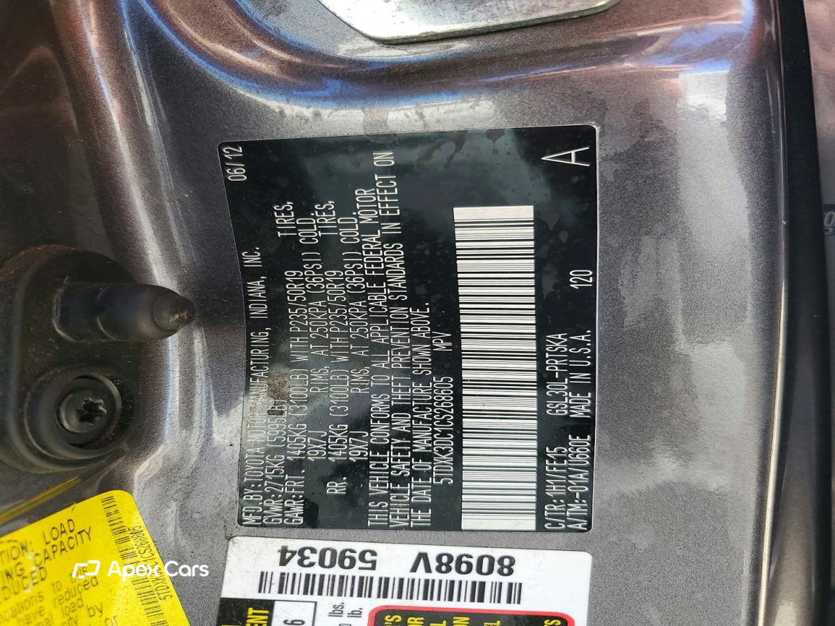 Toyota Sienna 2012