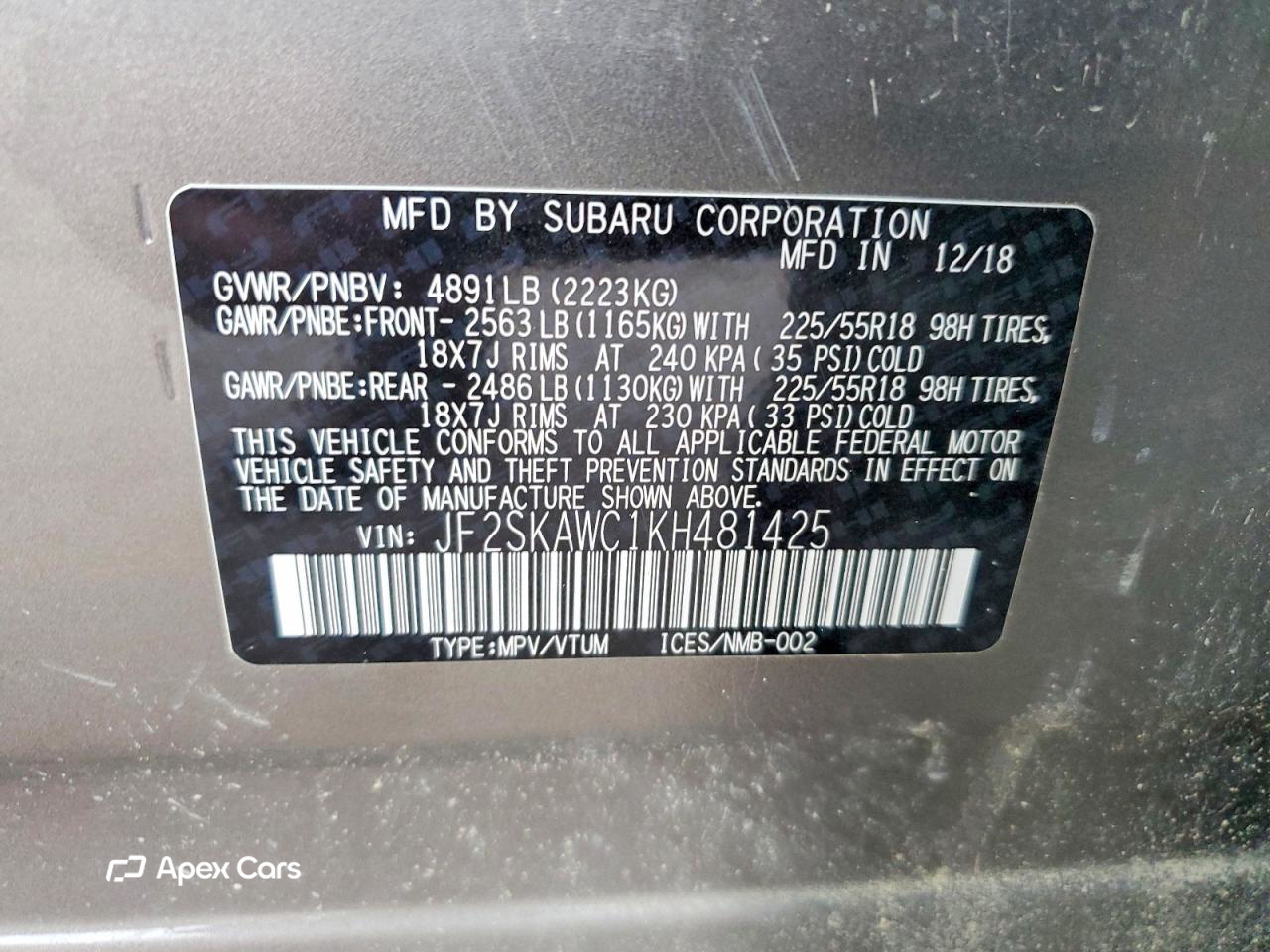 Subaru Forester 2019