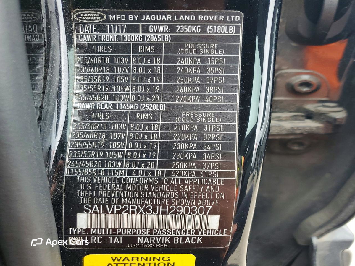 Land Rover Range Rover Evoque 2018