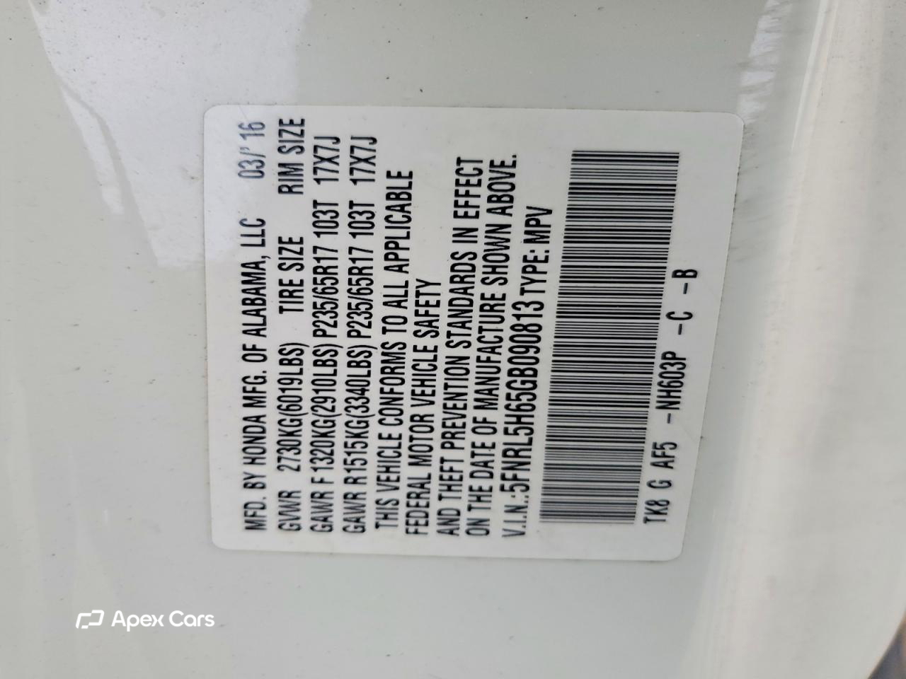 Honda Odyssey 2016