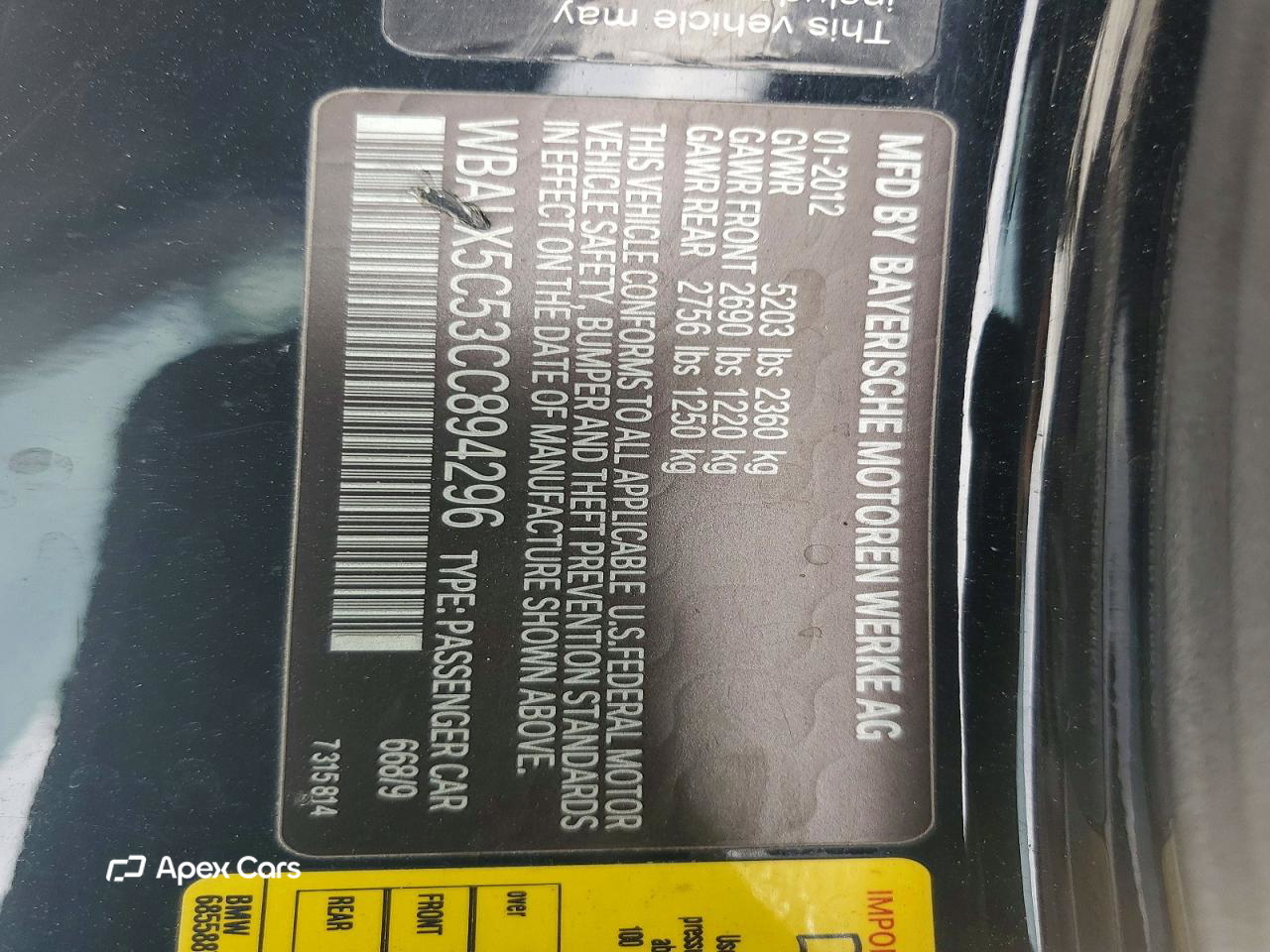 BMW Series 6 2012