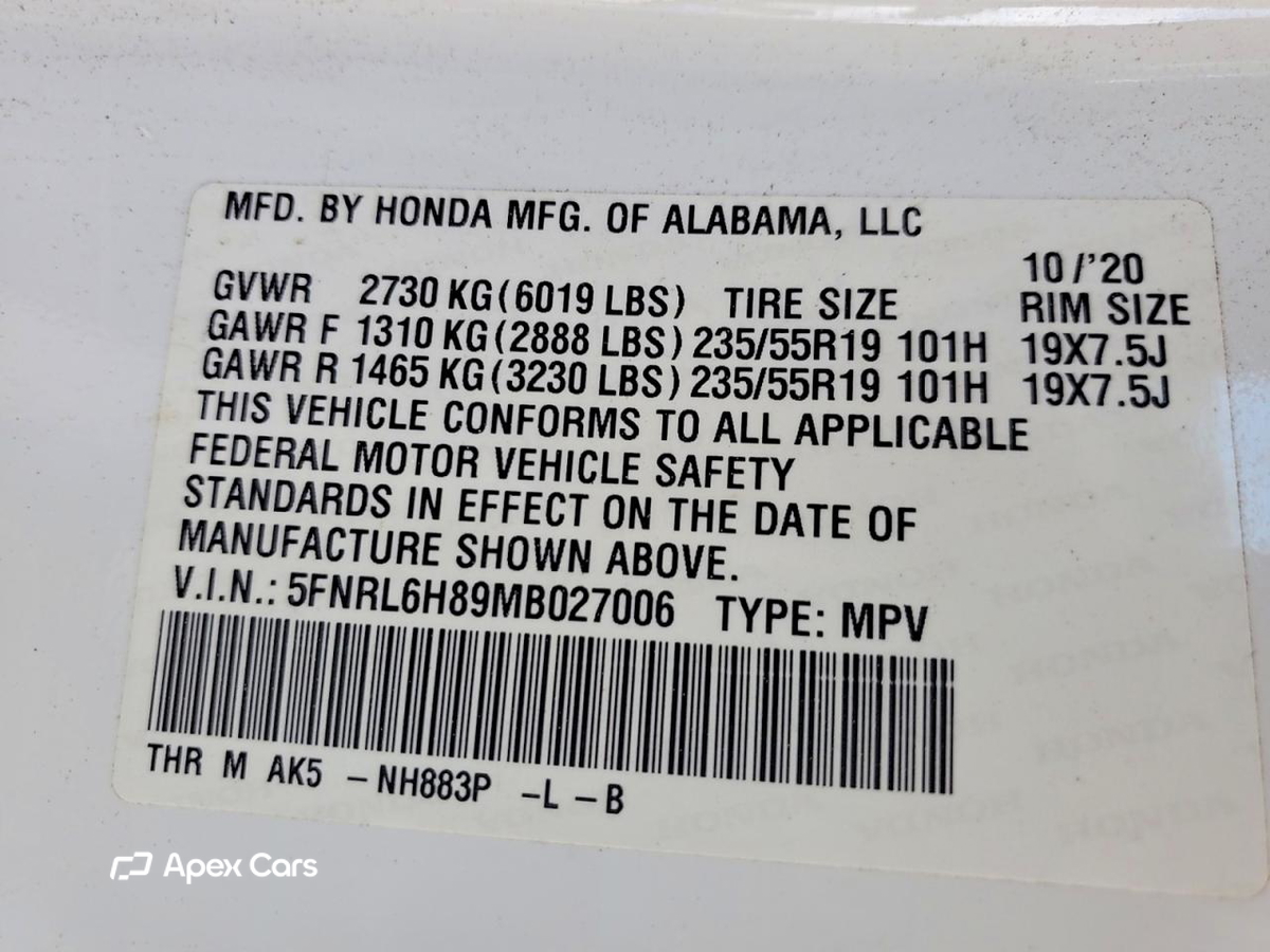 Honda Odyssey 2021
