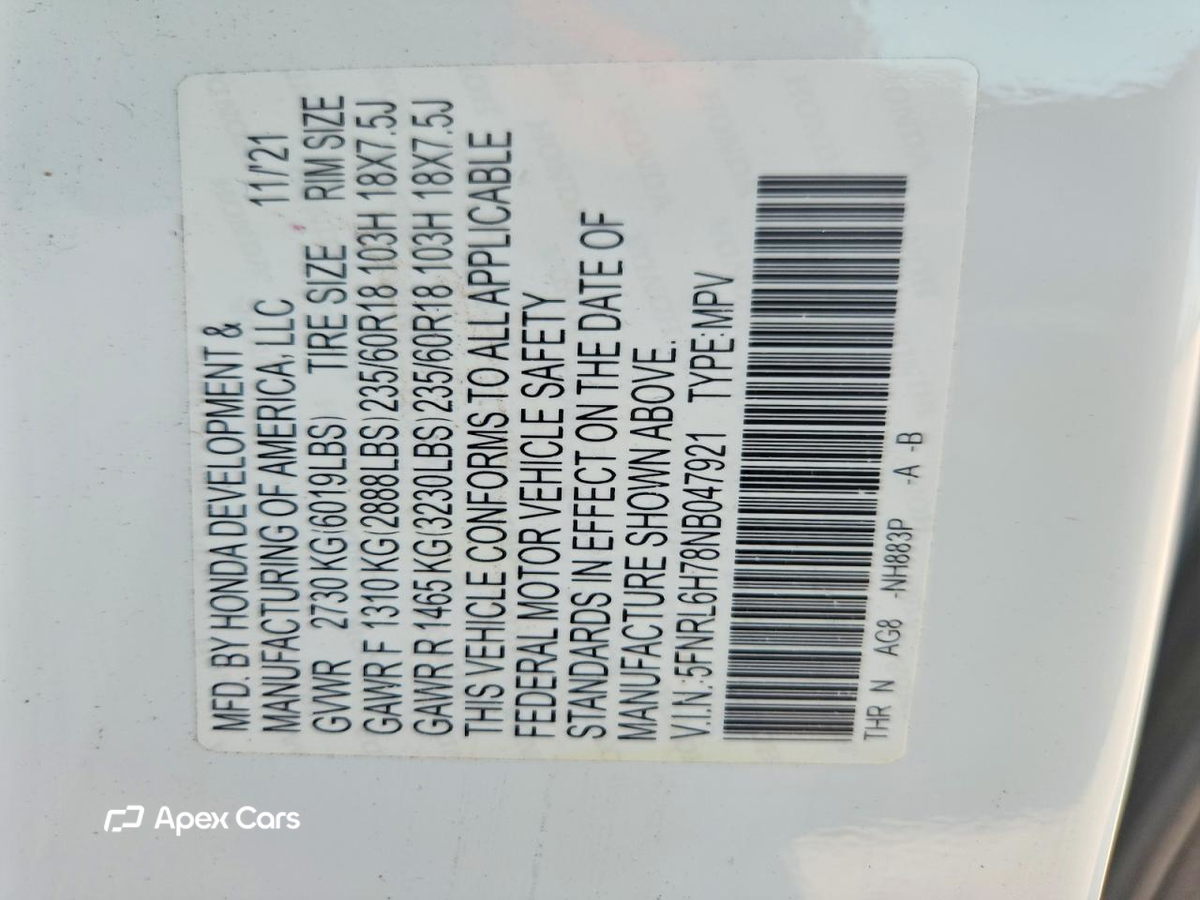 Honda Odyssey 2022