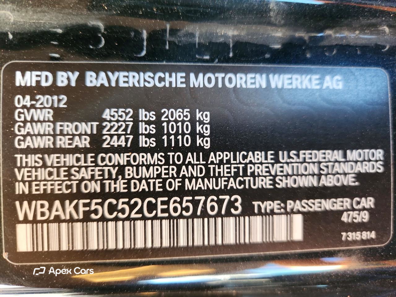 BMW Series 3 2012
