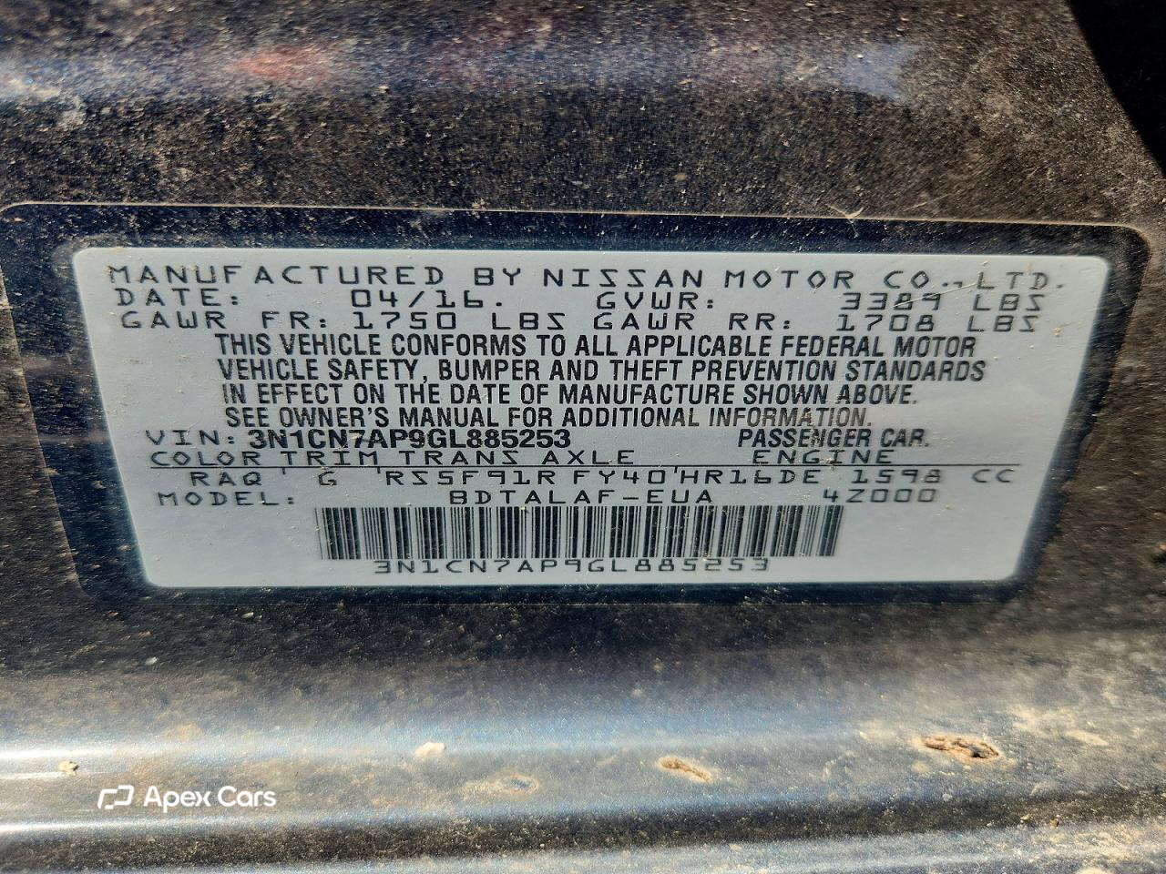 Nissan Versa 2016