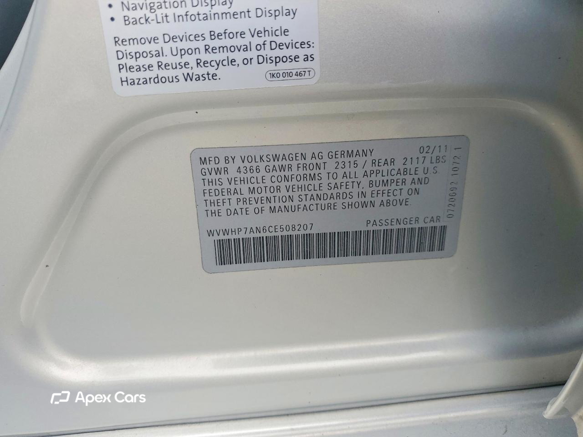 Volkswagen Passat CC 2012