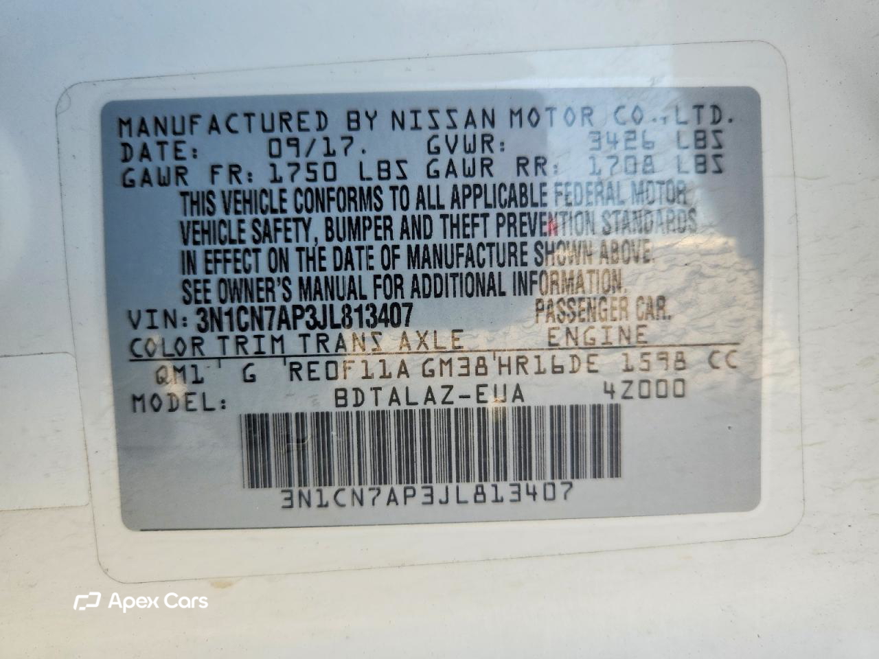 Nissan Versa 2018