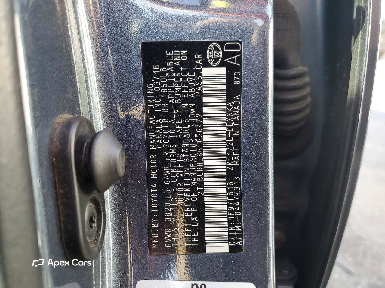 Toyota Corolla 2016