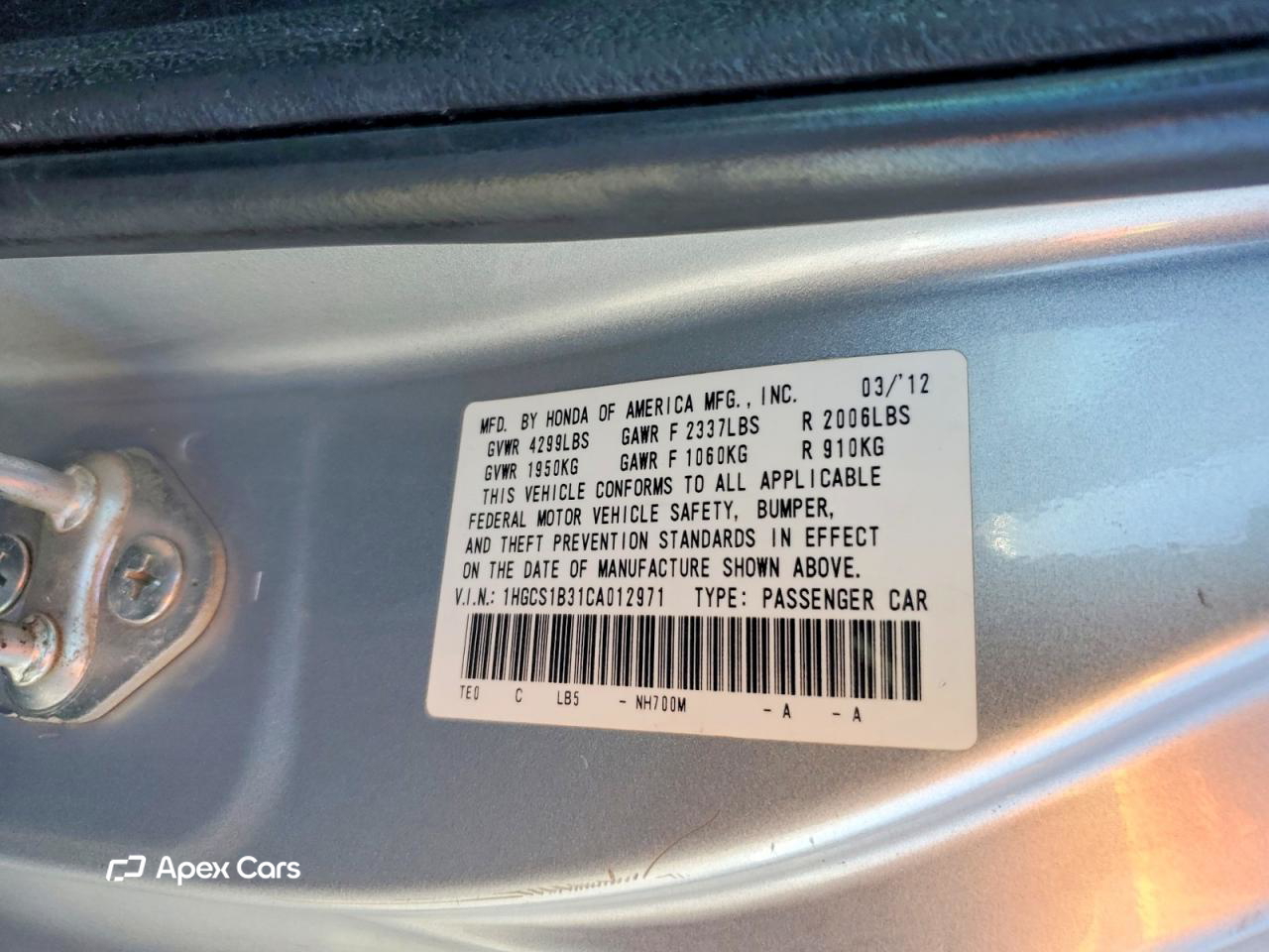 Honda Accord 2012