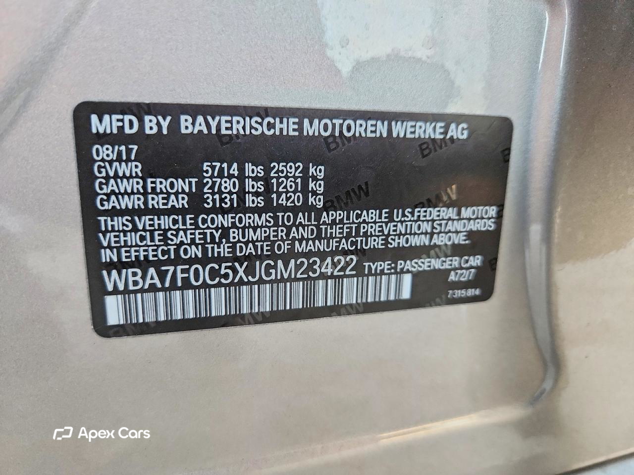 BMW Series 7 2018