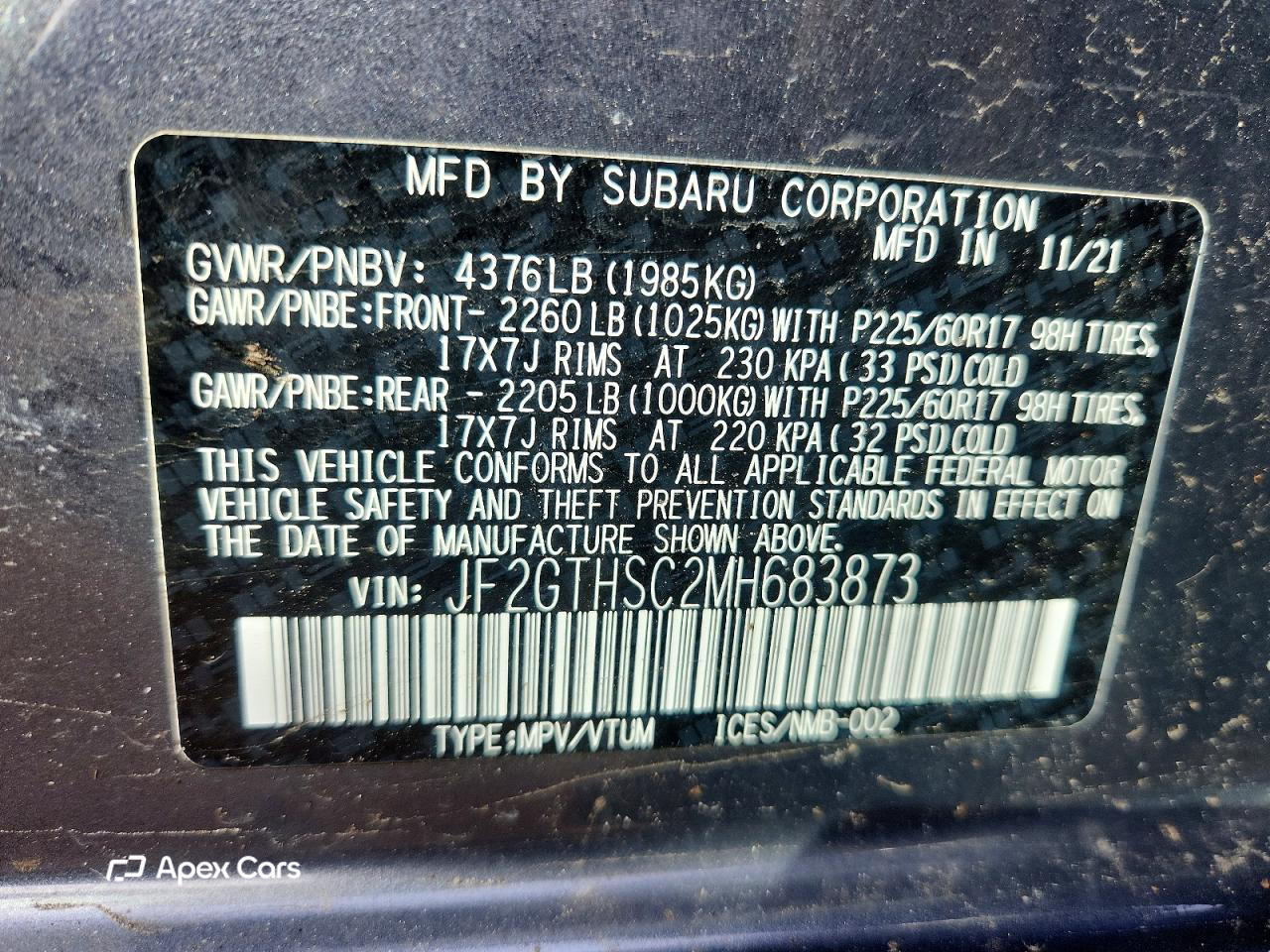 Subaru XV 2021