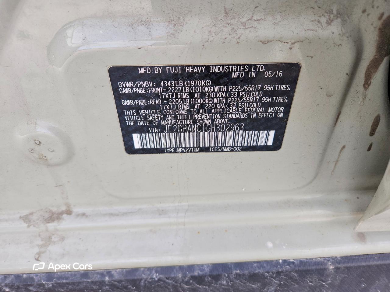 Subaru XV 2016