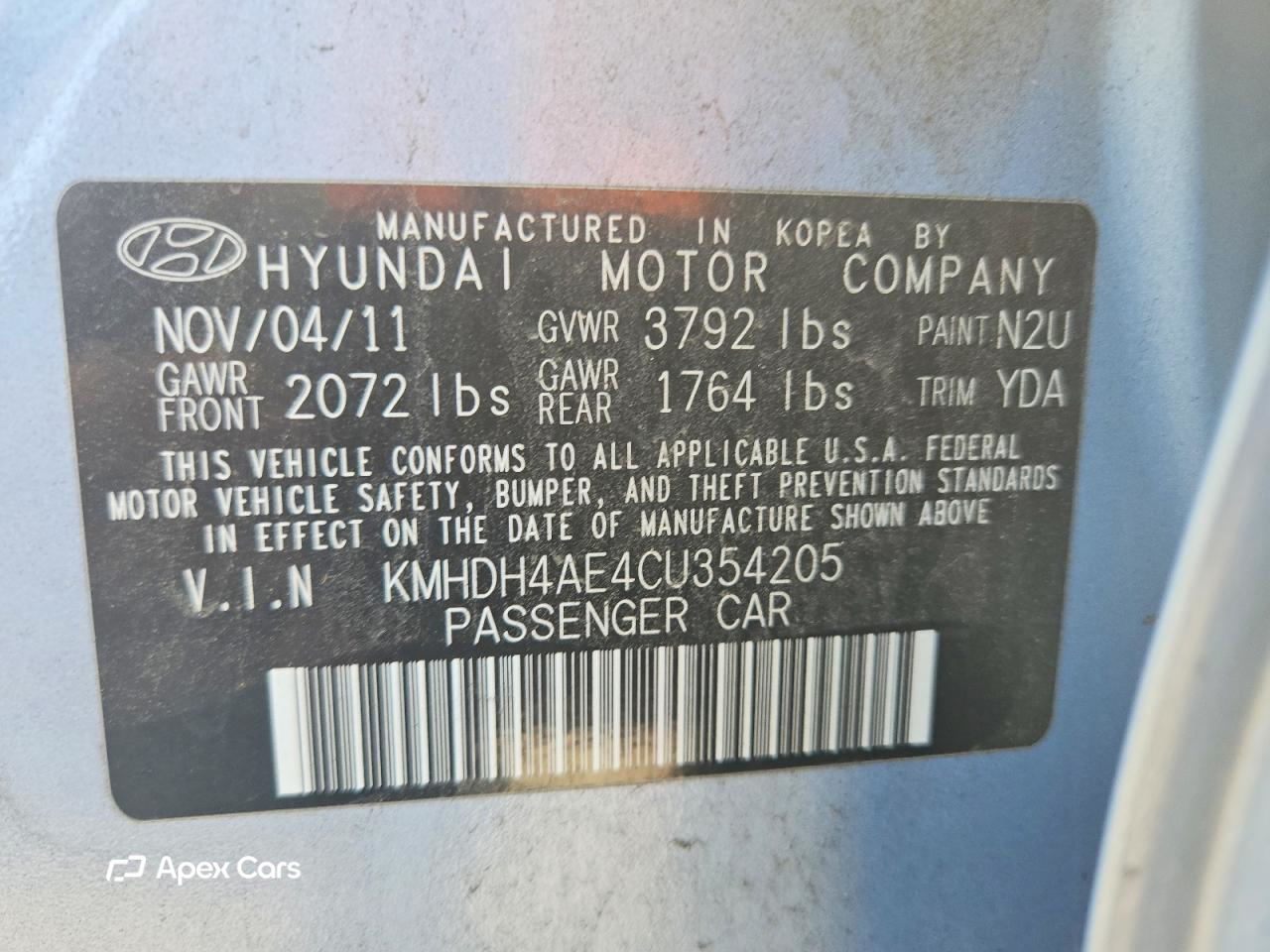 Hyundai Elantra 2012