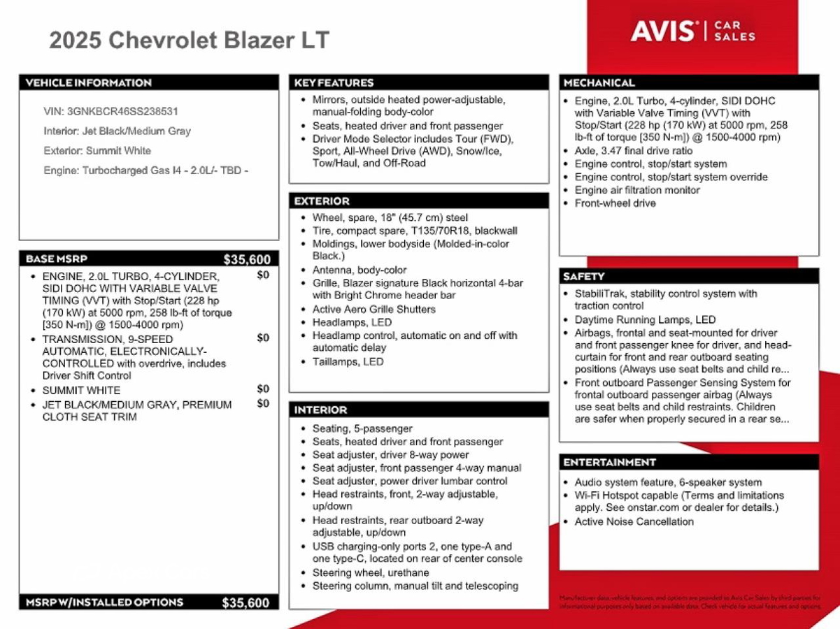 Chevrolet Blazer 2025