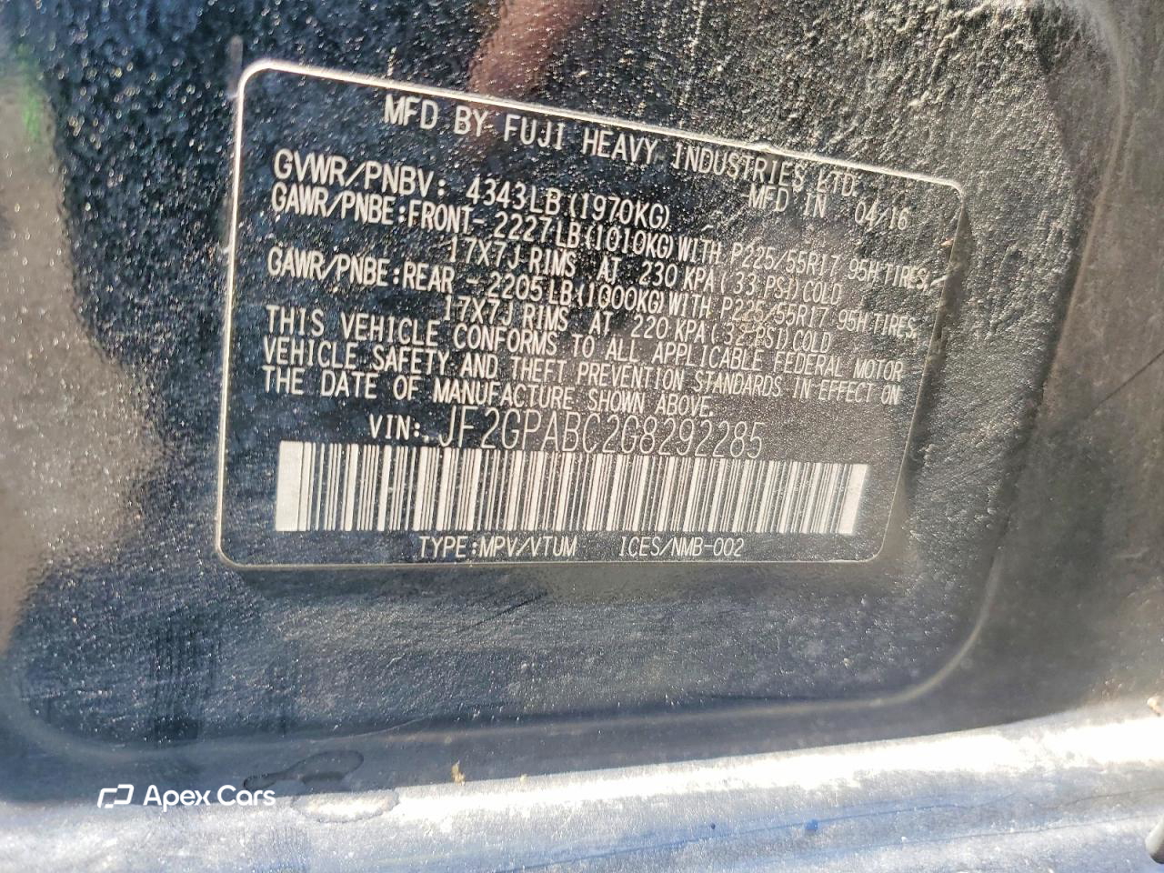 Subaru XV 2016