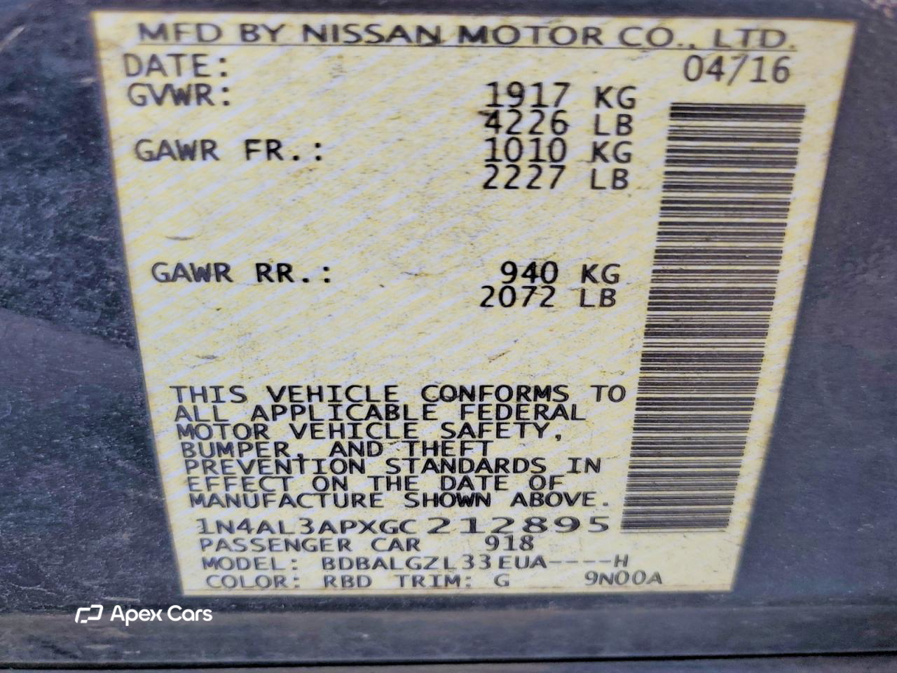 Nissan Altima 2016