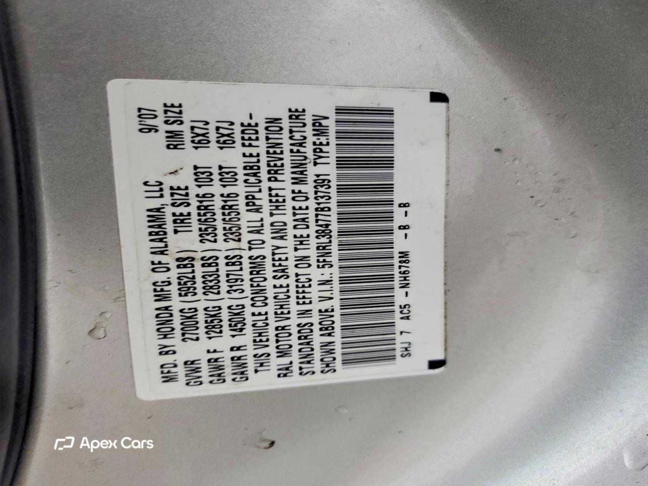 Honda Odyssey 2007