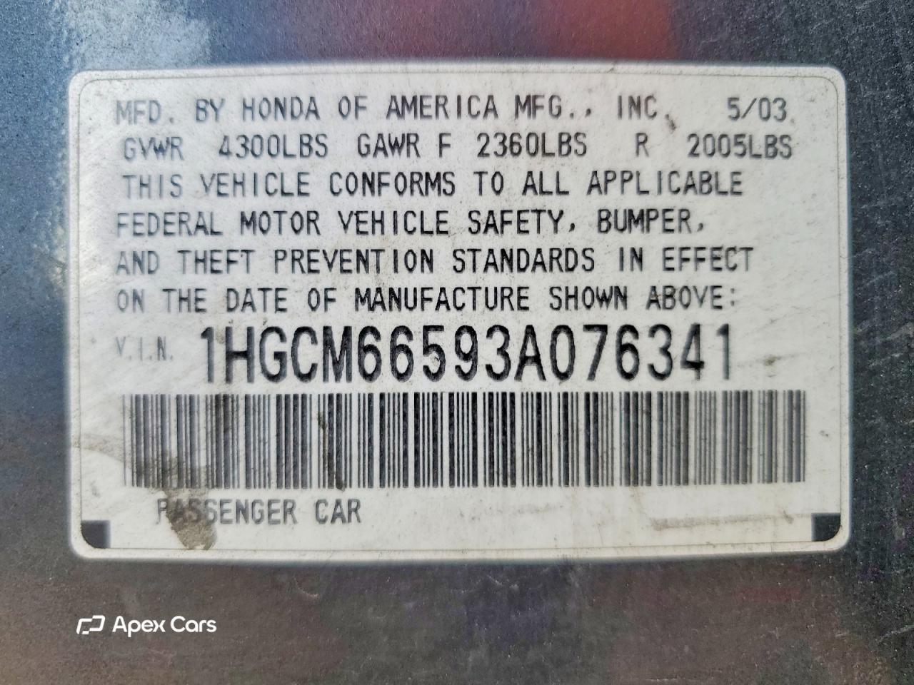 Honda Accord 2003