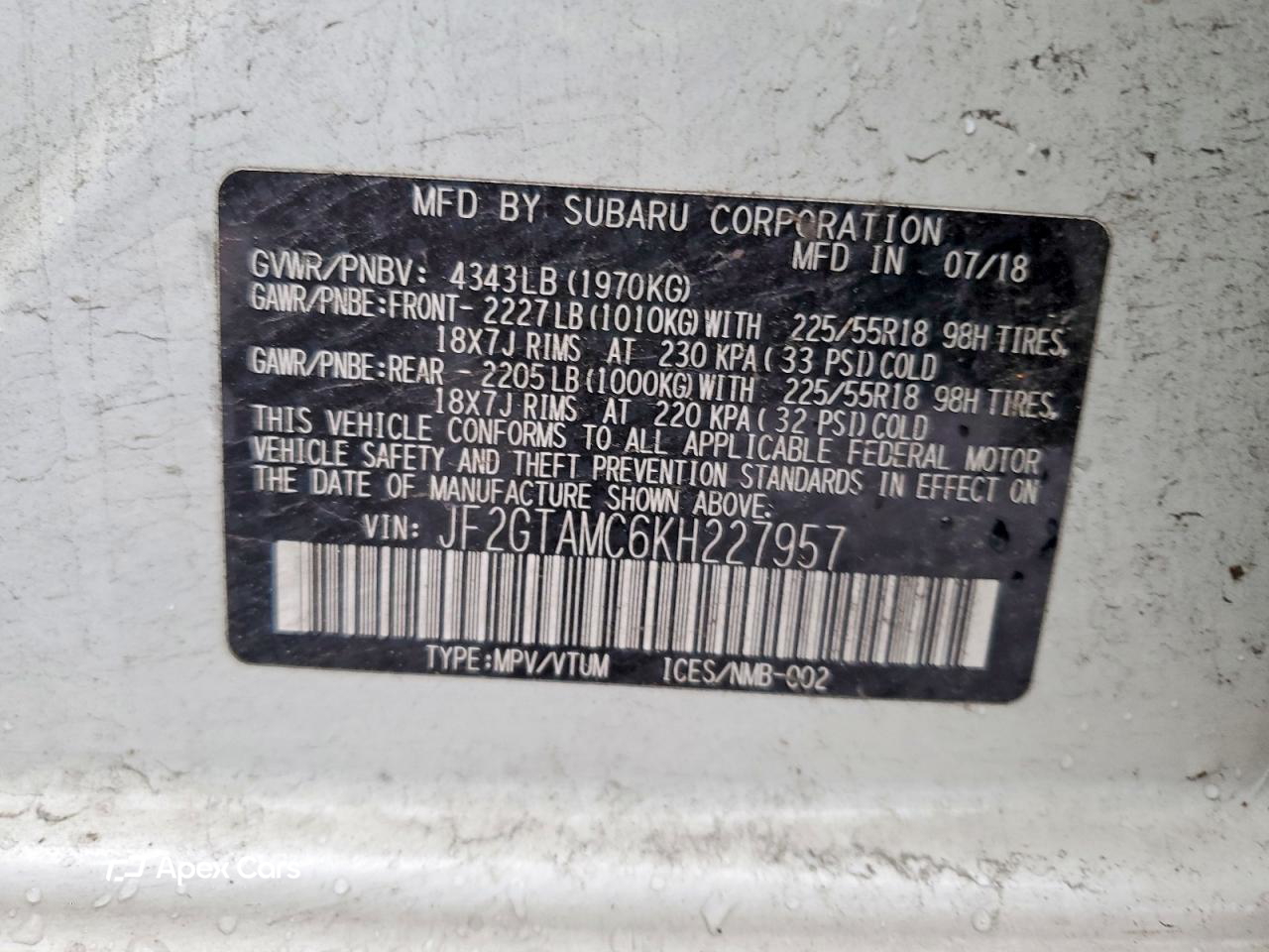 Subaru XV 2019