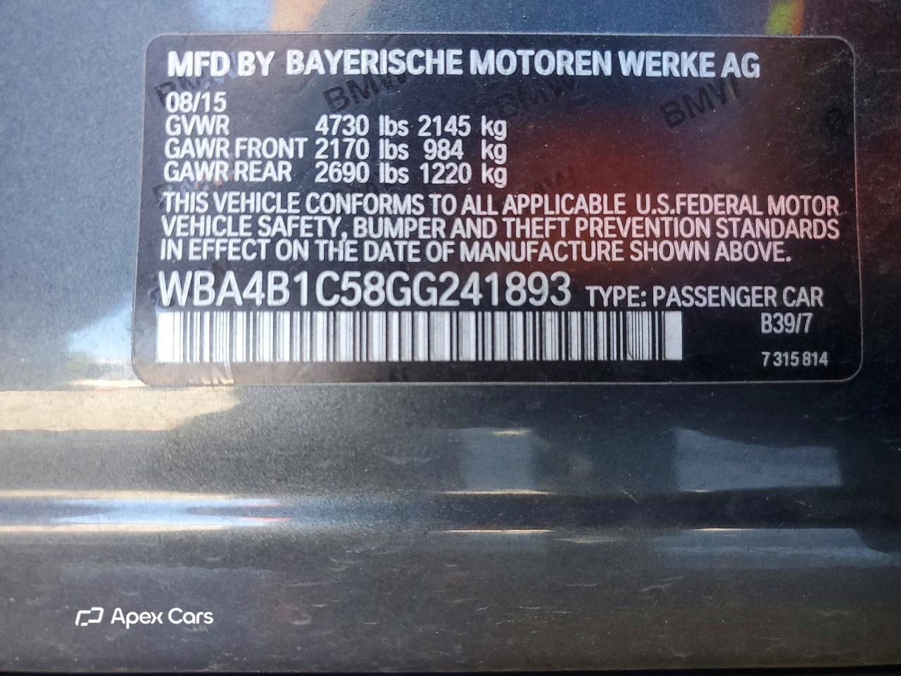 BMW Series 4 2016