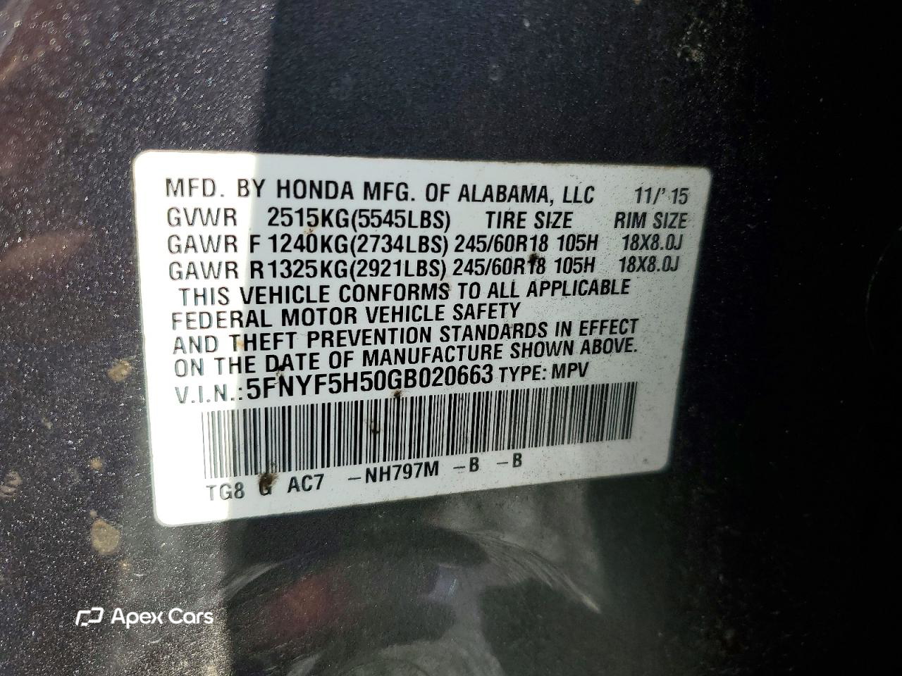 Honda Pilot 2016