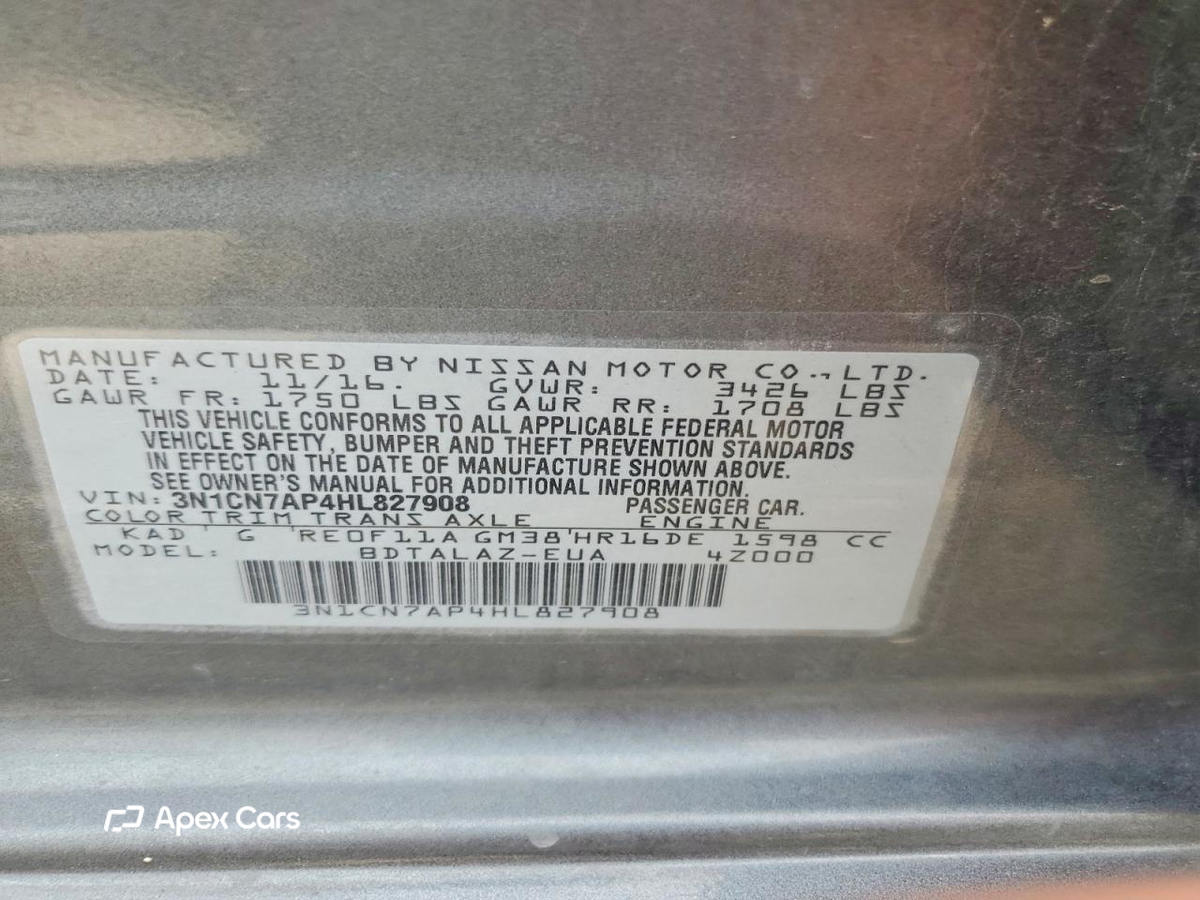 Nissan Versa 2017