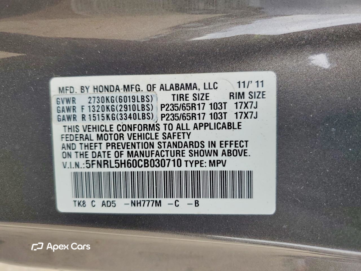 Honda Odyssey 2012