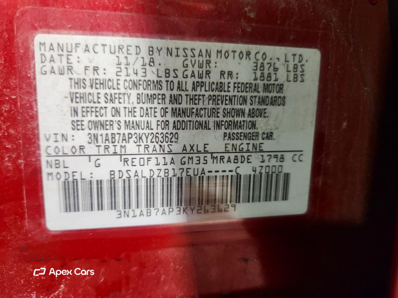 Nissan Sentra 2019