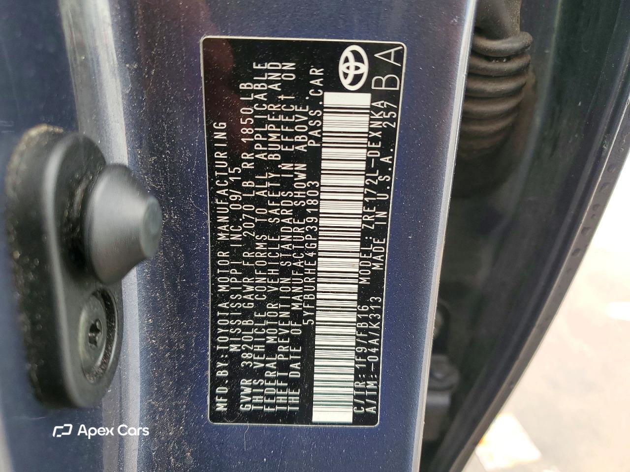 Toyota Corolla 2016
