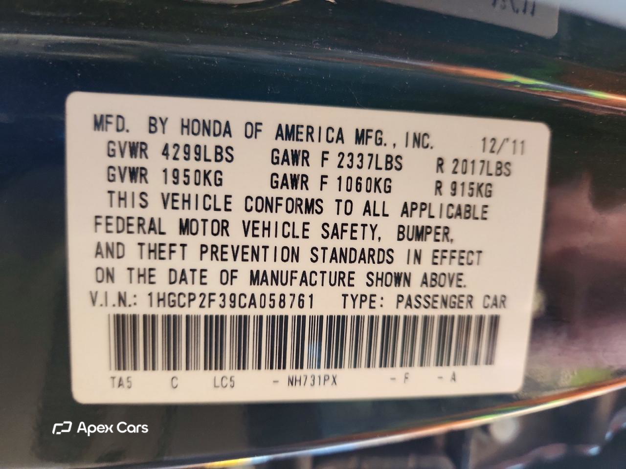 Honda Accord 2012