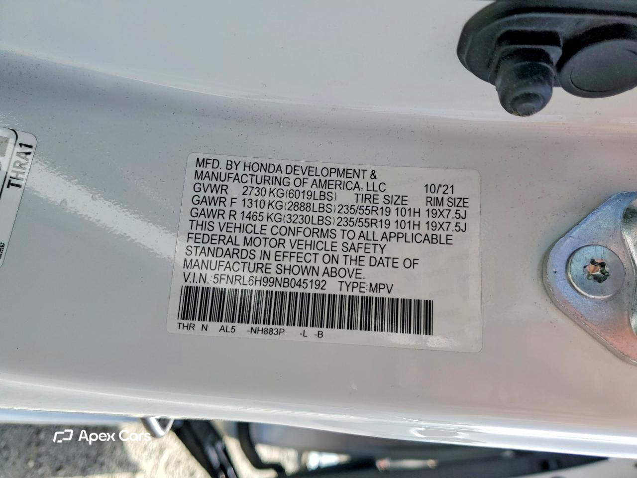 Honda Odyssey 2022