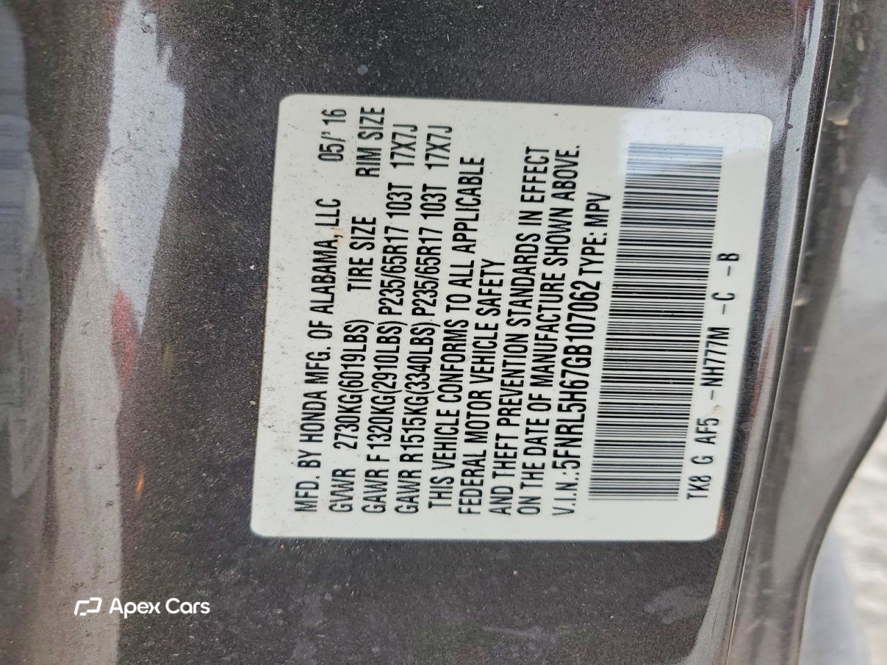 Honda Odyssey 2016