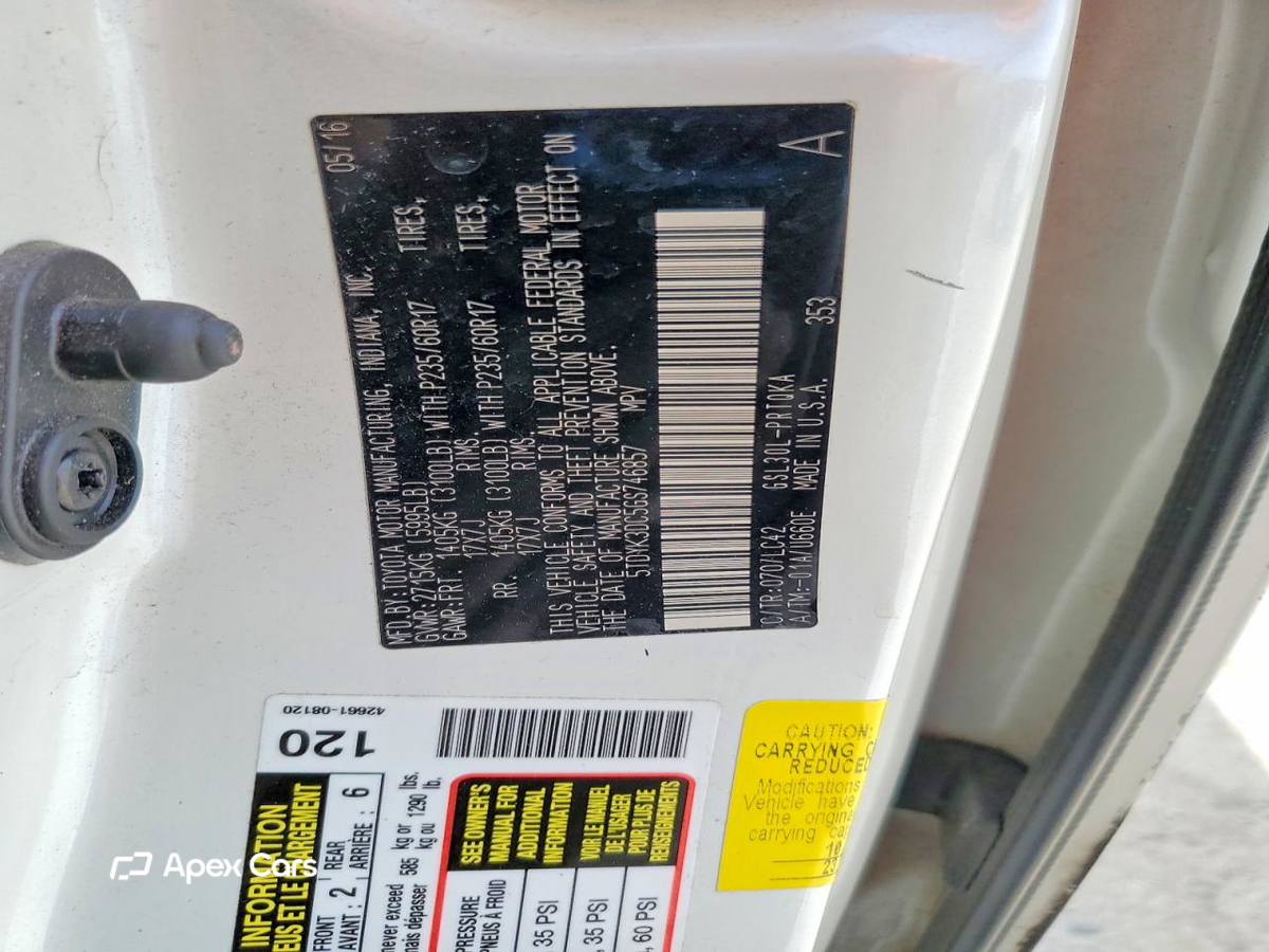 Toyota Sienna 2016