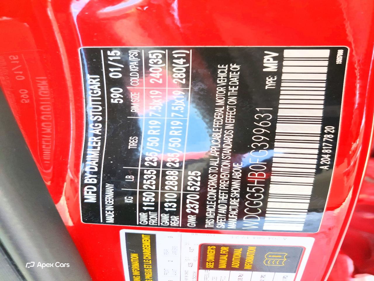 Mercedes-Benz GLK-klasse 2015