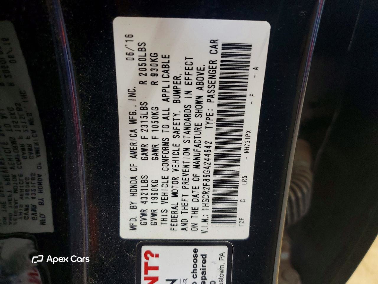 Honda Accord 2016