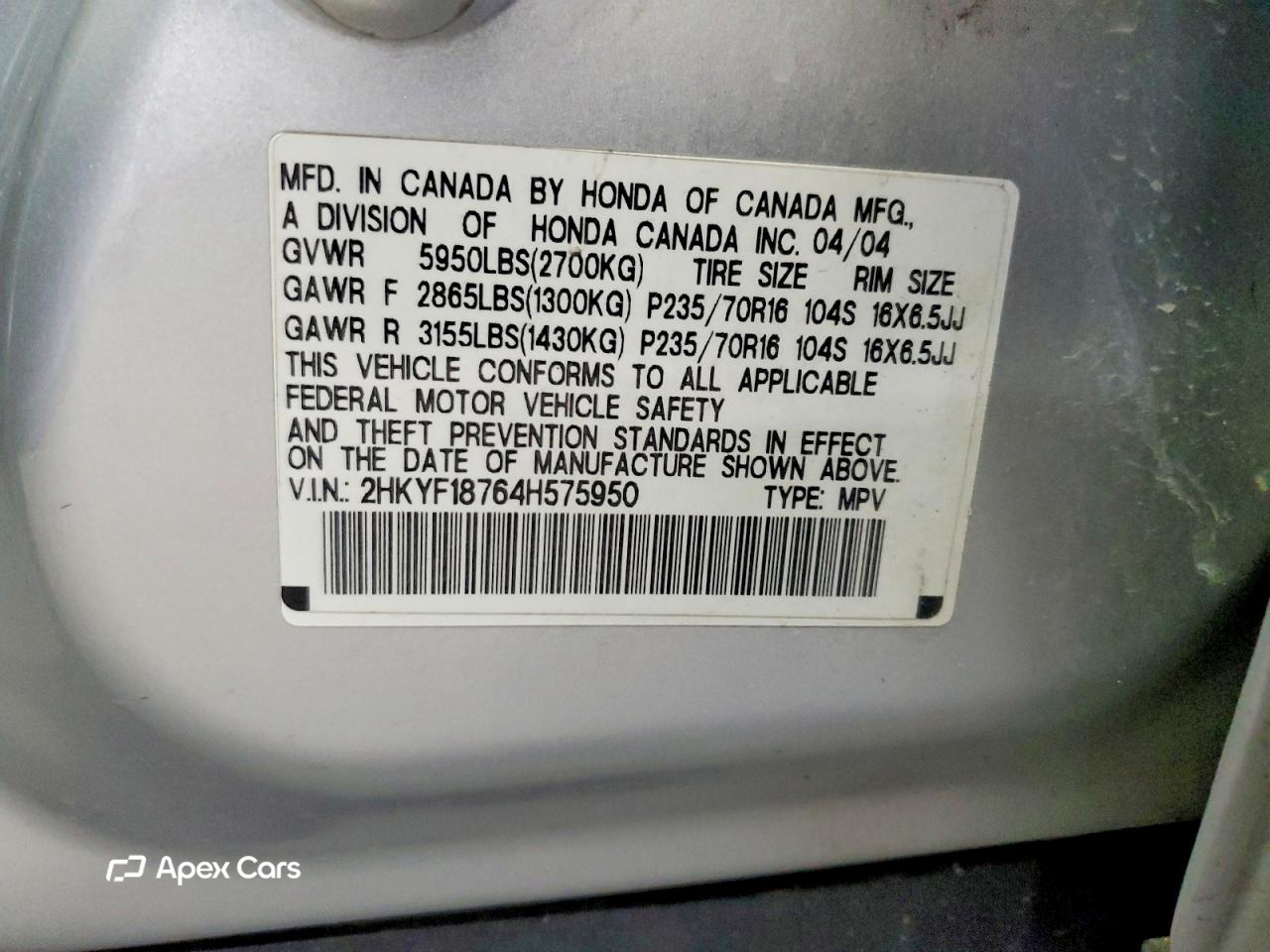 Honda Pilot 2004