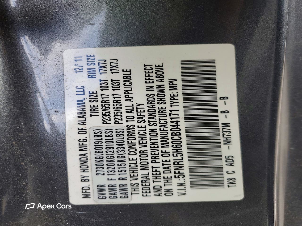 Honda Odyssey 2012