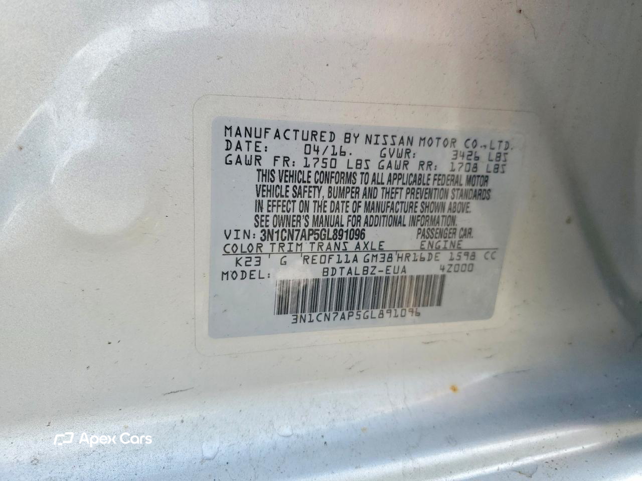 Nissan Versa 2016
