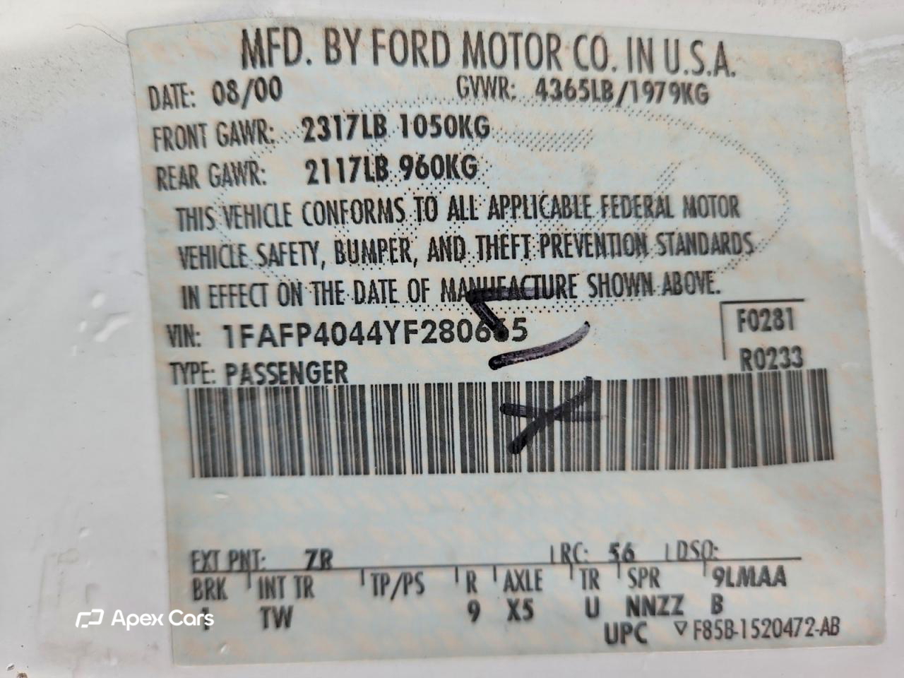 Ford Mustang 2000