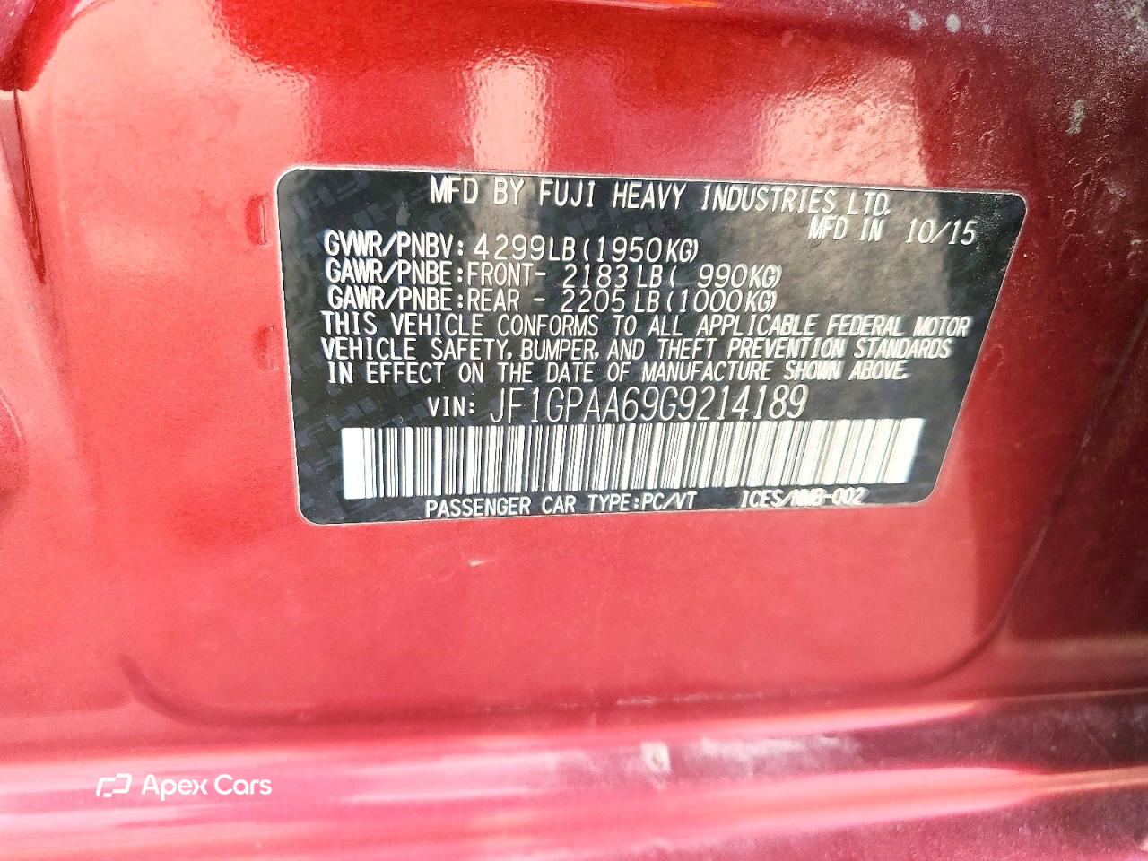 Subaru Impreza 2016