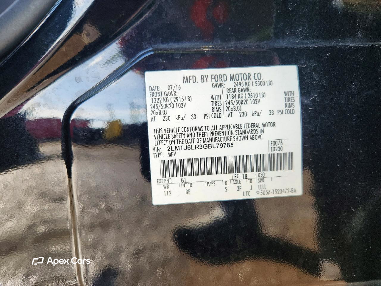 Lincoln MKX 2016